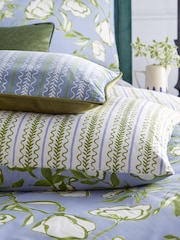 Wylder French Blue Albera Floral Cotton Rich Duvet Cover Set - Image 3 of 4