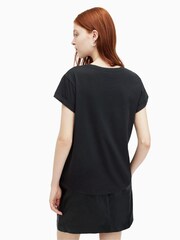 AllSaints Black 100% Cotton Tigress Anna T-Shirt - Image 2 of 6