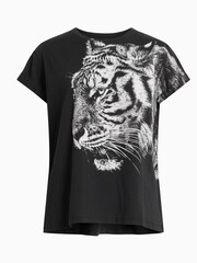 AllSaints Black 100% Cotton Tigress Anna T-Shirt - Image 6 of 6