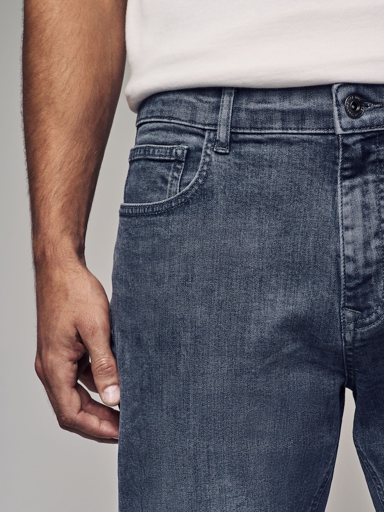 Grey Steel Slim Fit Classic Stretch Jeans - Image 5 of 10