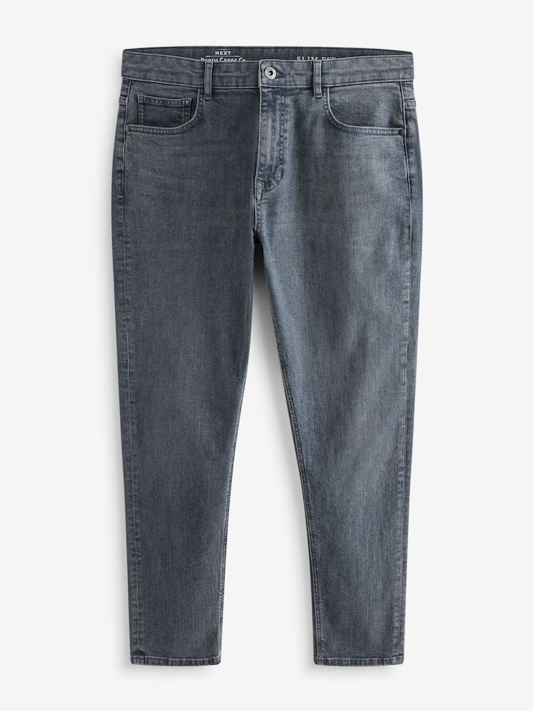 Grey Steel Slim Fit Classic Stretch Jeans - Image 6 of 10