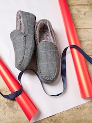 FatFace Noah Grey Check Moccasins - Image 3 of 3