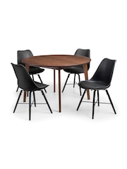 Julian Bowen Walnut Farringdon Circular Table - Image 4 of 5