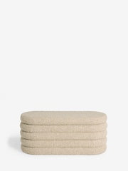 Tweedy Boucle Mink Otis Ottoman And Stool Set - Image 6 of 9