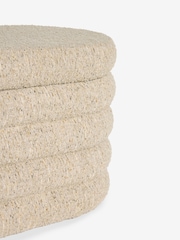 Tweedy Boucle Mink Otis Ottoman And Stool Set - Image 9 of 9
