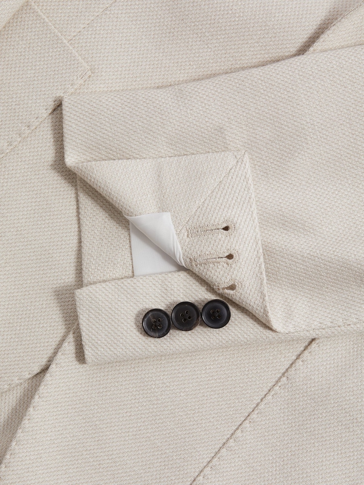 Reiss Stone Aphrodite Single Breasted Blazer With Cotton - Image 10 of 10