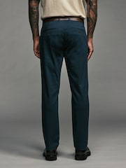 Marineblau/Grau - Slim Fit Printed Belted Soft Touch Chino Trousers 2 Pack - Bild 6 von 13