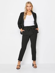 M&Co Black Ruched Sleeve Linen Blazer - Image 2 of 4