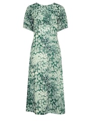 Long Tall Sally Green LTS Tall Sage Green Animal Print Midi Dress - Image 5 of 5