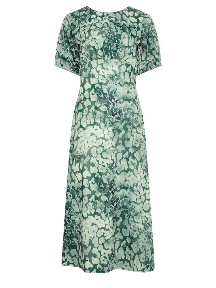 Long Tall Sally Green LTS Tall Sage Green Animal Print Midi Dress - Image 5 of 5
