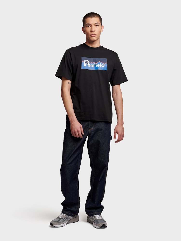 Penfield Black Mens Relaxed Fit Large Original Logo 100% Cotton T-Shirt - Image 2 of 6