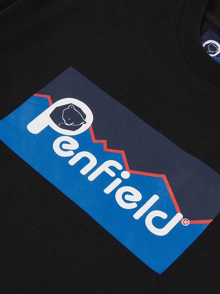 Penfield Black Mens Relaxed Fit Large Original Logo 100% Cotton T-Shirt - Image 6 of 6