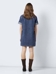 NOISY MAY Blue 100% Cotton Utility Denim Dress - Image 2 of 6