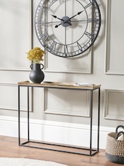 Pacific Gold Franklin Cast Metal Console Table - Image 1 of 6