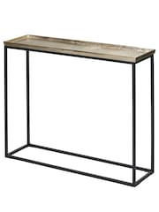Pacific Gold Franklin Cast Metal Console Table - Image 3 of 6