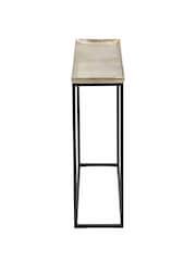 Pacific Gold Franklin Cast Metal Console Table - Image 4 of 6