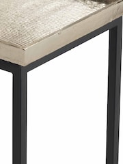 Pacific Gold Franklin Cast Metal Console Table - Image 6 of 6