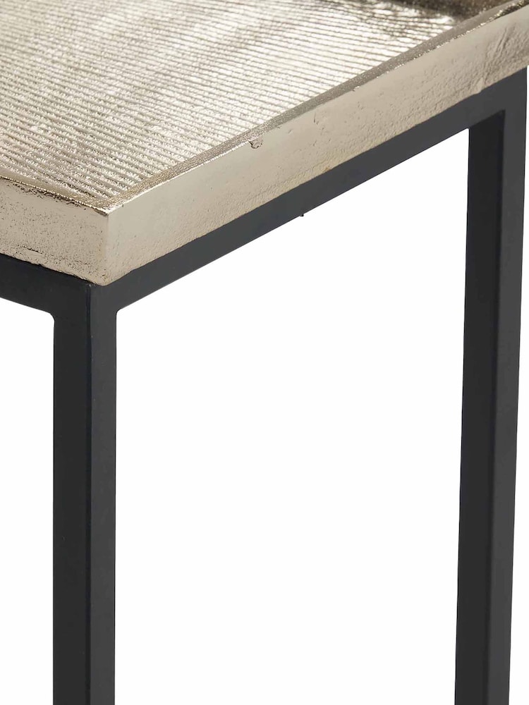 Pacific Gold Franklin Cast Metal Console Table - Image 6 of 6