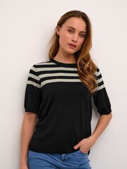 Kaffe Milo Short Sleeve Knit Top - Image 4 of 6