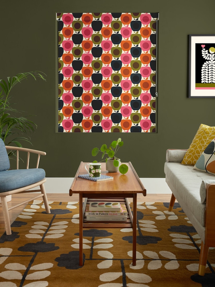 Orla Kiely Pink Apples Made to Measure Roller Blinds - Image 2 of 6