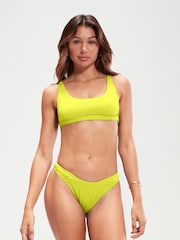 Speedo Yellow Womens Quick Drying Convertible Bikini Top - Image 1 of 5