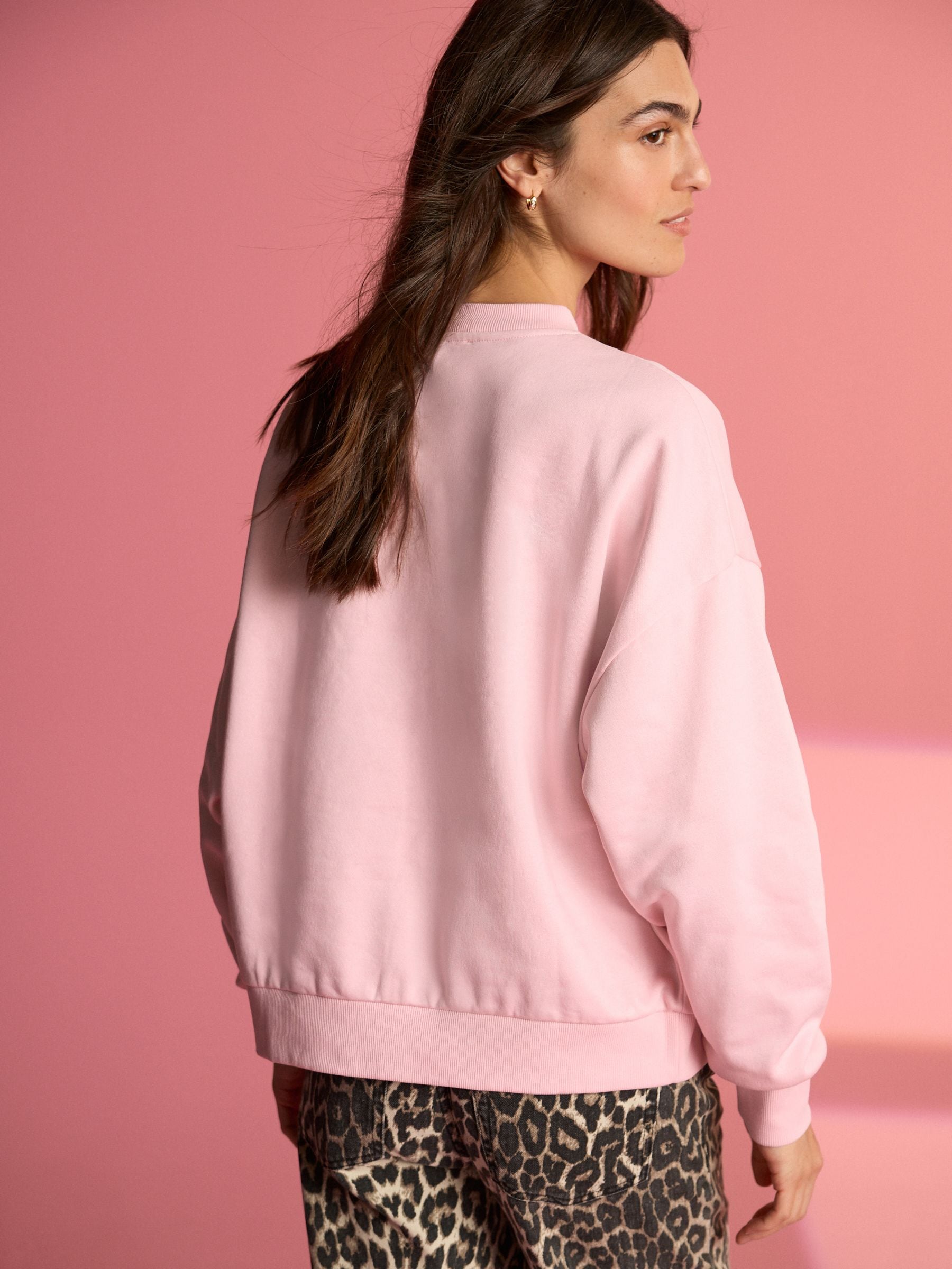 Pink/Berry Official Wicked Movie License Made In Oz Graphic Crew Neck  Sweatshirt