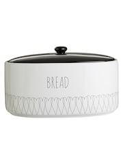 Maison by Premier White Heartlines Bread Canister - Image 1 of 6
