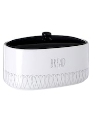 Maison by Premier White Heartlines Bread Canister - Image 2 of 6