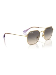Ray-Ban Junior Gold Tone Rj9594S Irregular Sunglasses - Image 3 of 8