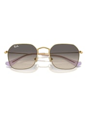 Ray-Ban Junior Gold Tone Rj9594S Irregular Sunglasses - Image 7 of 8