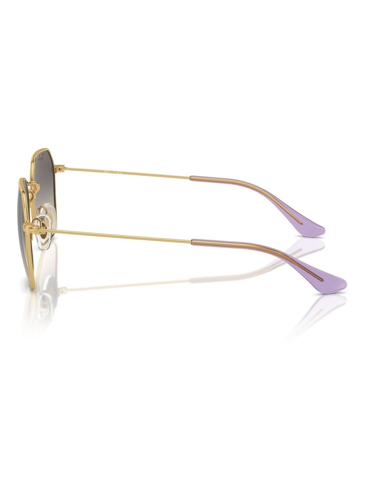 Ray-Ban Junior Gold Tone Rj9594S Irregular Sunglasses - Image 8 of 8
