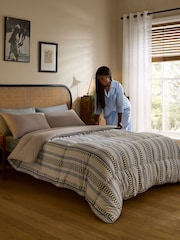 Night Lark Abstract Stripes 10.5 Tog Coverless Duvet Set - Image 3 of 6