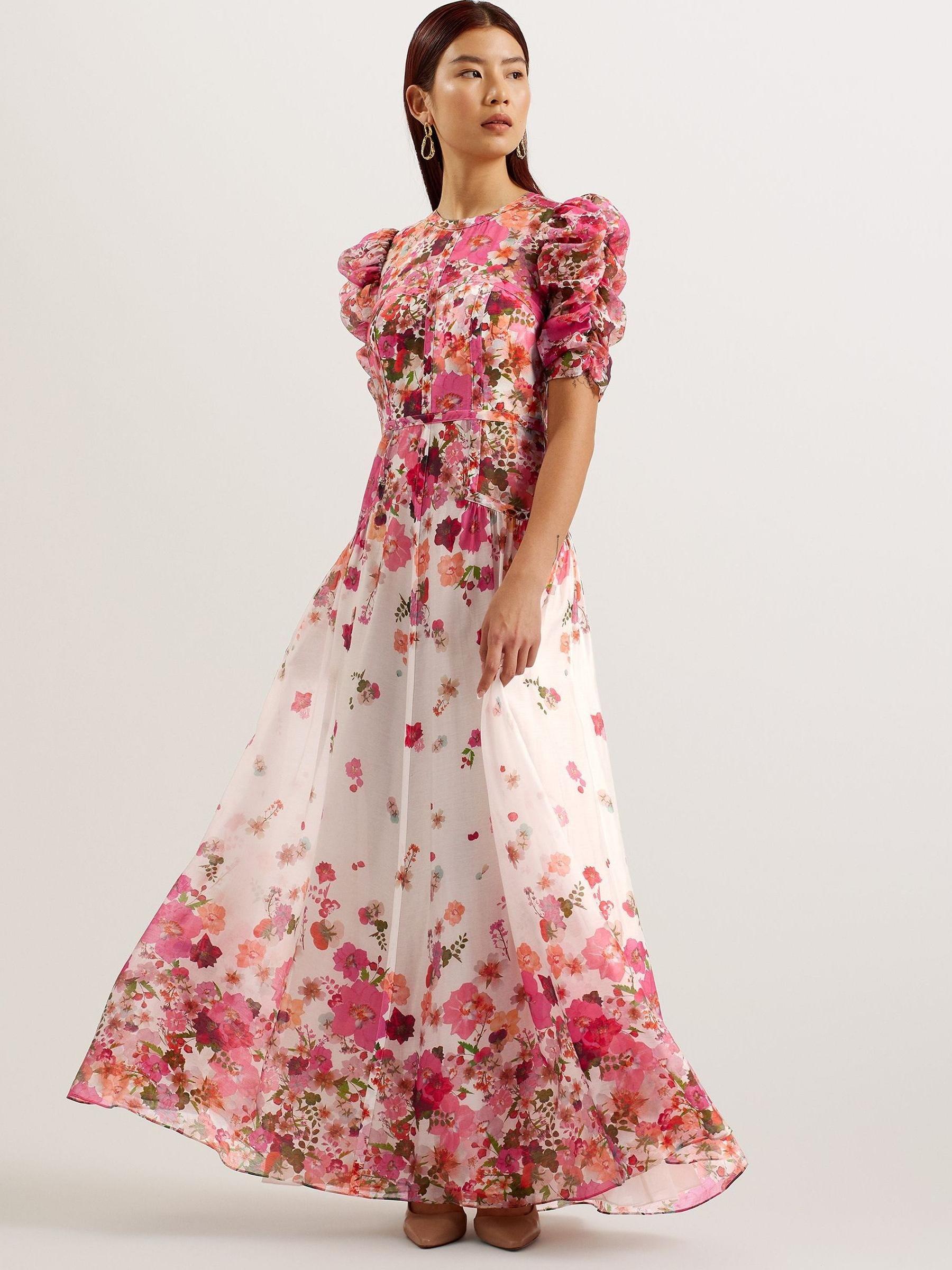 Buy Ted Baker Pink Alviano Puff Sleeve Maxi Dress from Next