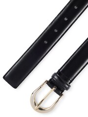BOSS Black Italian-Leather Belt With Logo-Engraved Buckle - Image 2 of 3