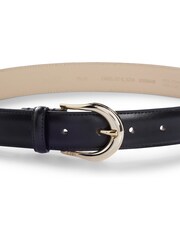 BOSS Black Italian-Leather Belt With Logo-Engraved Buckle - Image 3 of 3