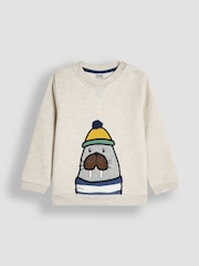 JoJo Maman Bébé Natural Appliqué Sweatshirt - Image 1 of 3