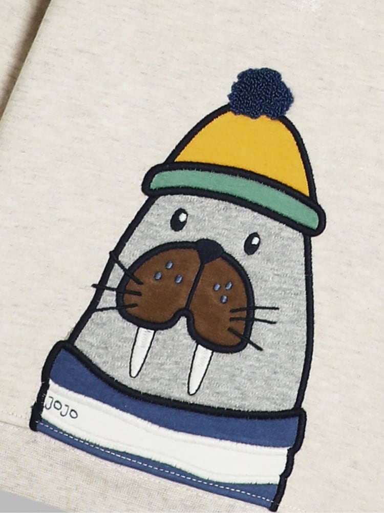 JoJo Maman Bébé Natural Appliqué Sweatshirt - Image 3 of 3