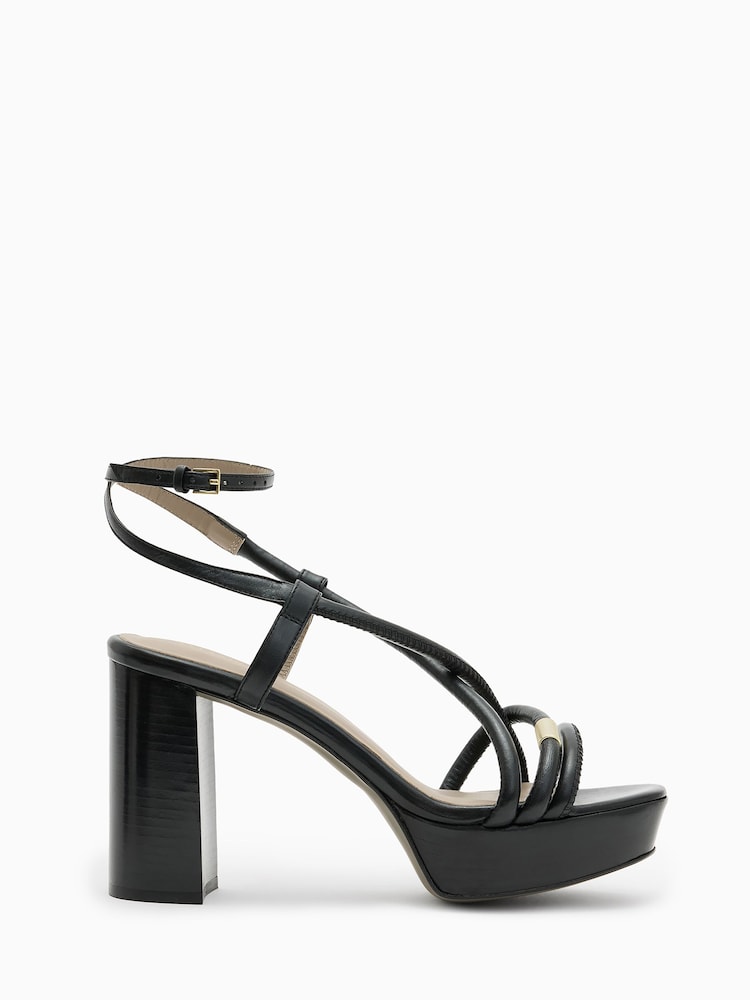 AllSaints Black Bella Platform Heels - Image 1 of 5