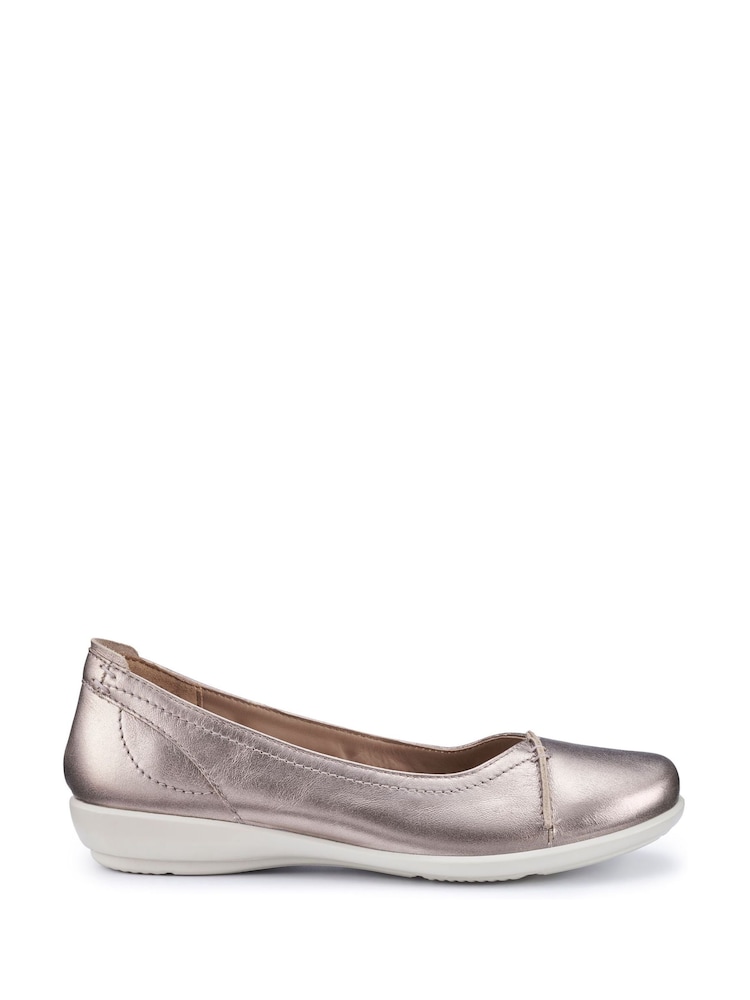 Hotter Natural Standard Fit Robyn II Slip-On Leather Shoes - Image 1 of 4