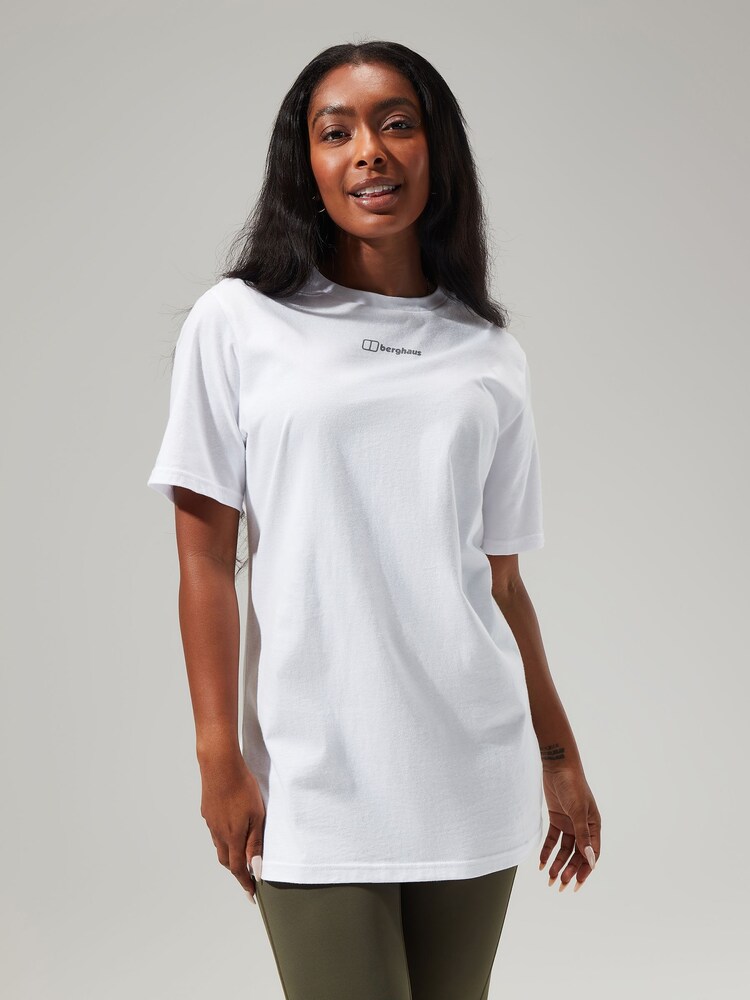 Berghaus White Womens Boyfriend 100% Cotton Logo Short Sleeve T-Shirt - Image 2 of 6