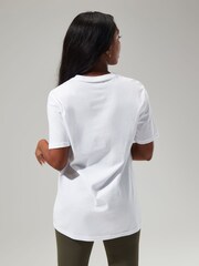 Berghaus White Womens Boyfriend 100% Cotton Logo Short Sleeve T-Shirt - Image 3 of 6