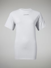 Berghaus White Womens Boyfriend 100% Cotton Logo Short Sleeve T-Shirt - Image 6 of 6