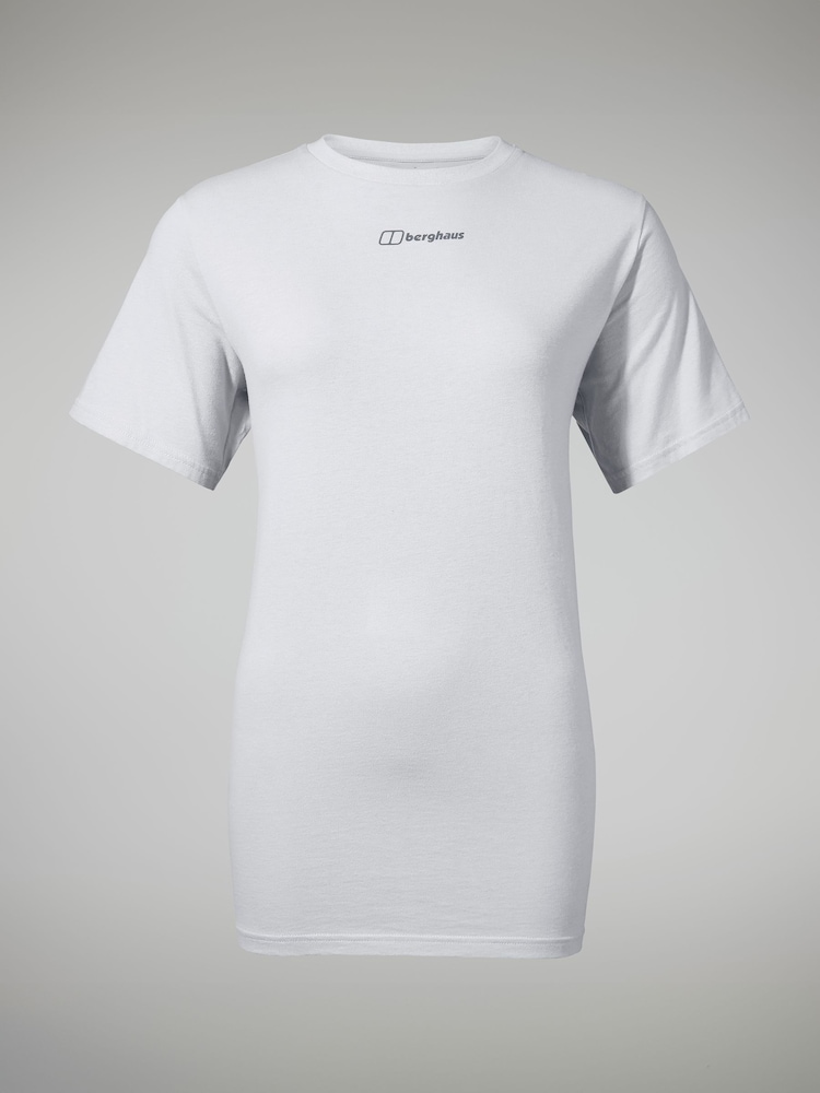 Berghaus White Womens Boyfriend 100% Cotton Logo Short Sleeve T-Shirt - Image 6 of 6