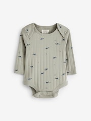 Mamas & Papas Grey 100% Cotton Whale Print All In One Set 3 Piece - Image 2 of 4