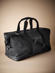 Black Monochrome Check Holdall - Image 1 of 8