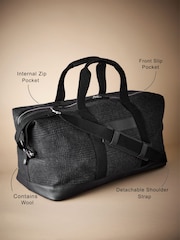 Black Monochrome Check Holdall - Image 4 of 8