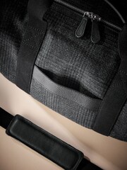 Black Monochrome Check Holdall - Image 7 of 8