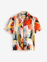 Multicolour Floral Print Textured Short Sleeve Shirt - Image 6 of 8