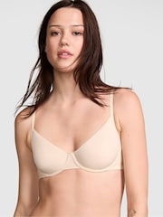 Victoria's Secret PINK Nude Marzipan Soft Stretch Unlined Scoop Bra - Image 1 of 3