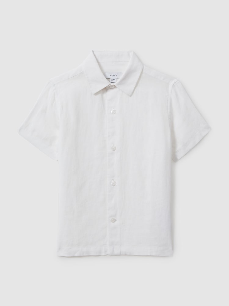 Reiss White Holiday Short-Sleeve Shirt - Image 2 of 4